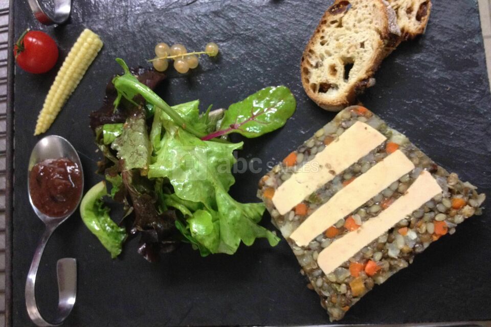 Terrine de lentilles au foie gras