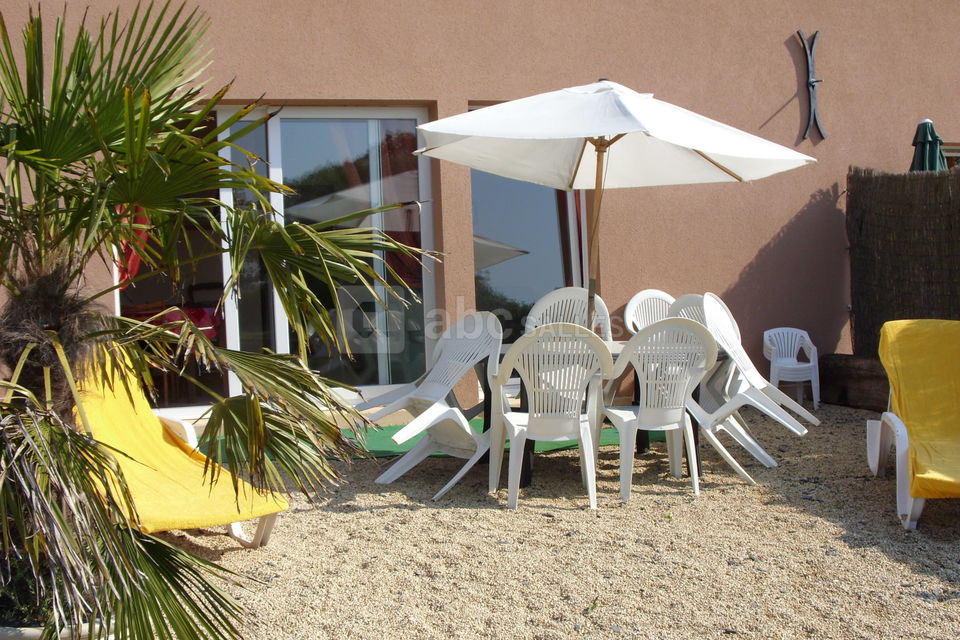 Terrasse arrière du gîte omaha