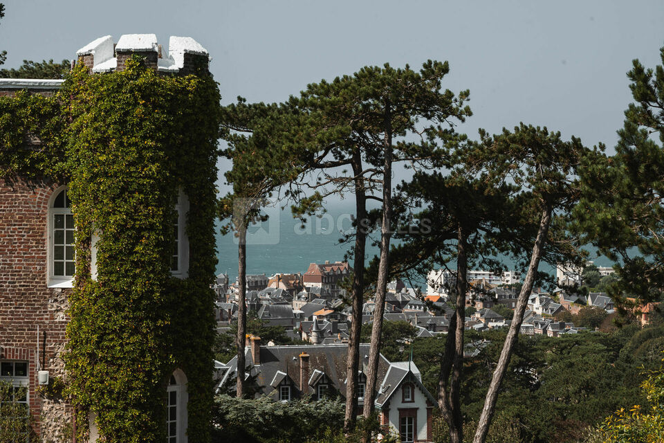 Le Donjon et la vue depuis la terrasse