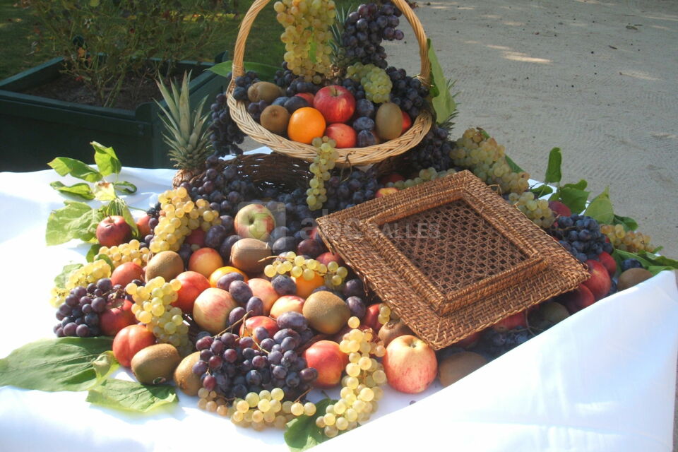 Buffet sur la terrasse.