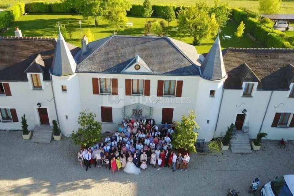 Sortie des mariés - aérienne