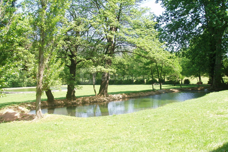 Jardin et petit étang