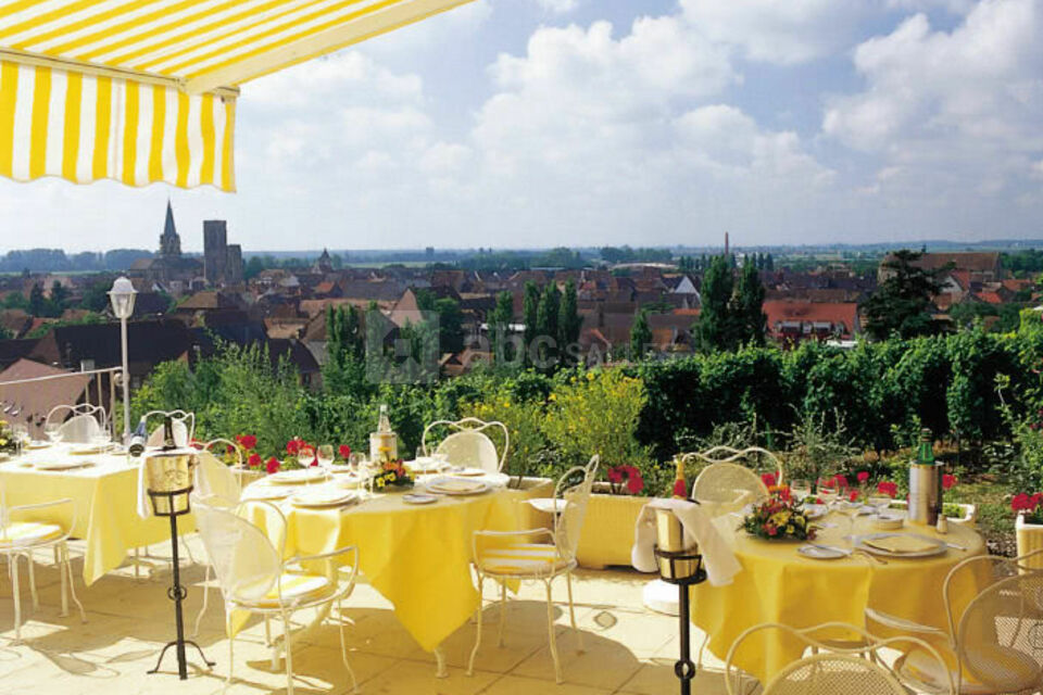 Terrasse avec vue sur rouffach