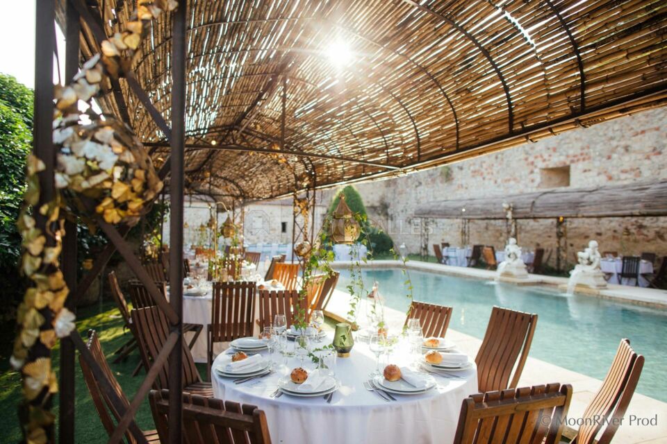La piscine du château pour un brunch