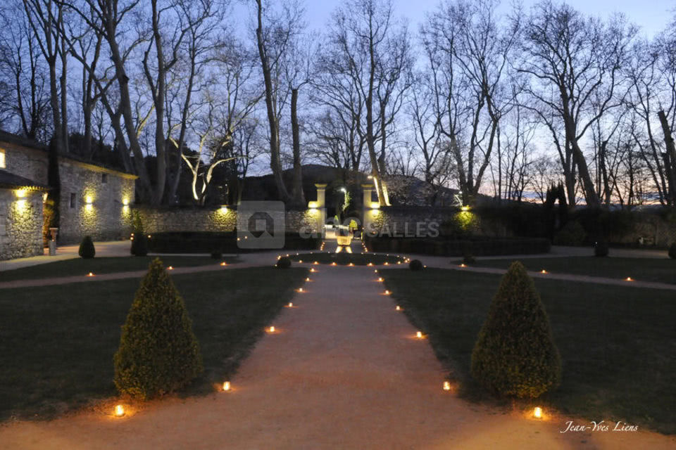 Jardin a la francaise de nuit