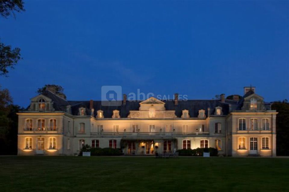La façade du chateau de nuit