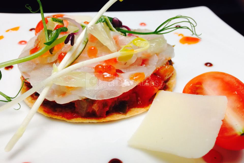 Carpaccio de Bar en Croustillance