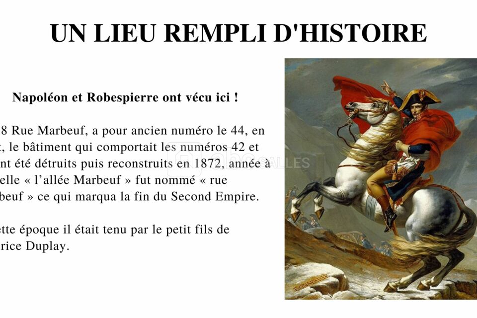 Histoire Napoléon et Robespierre ont vécu ici