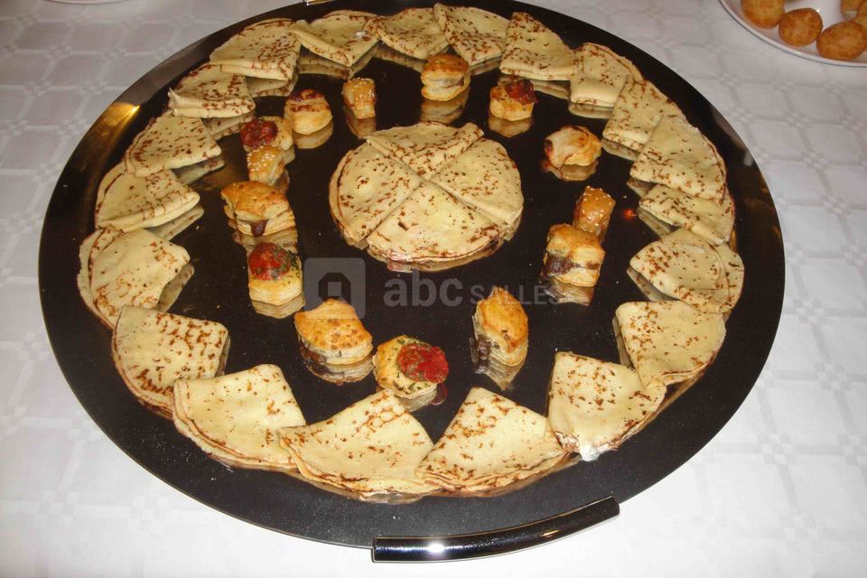 Crèpes saumon, fromage frais et ciboulette