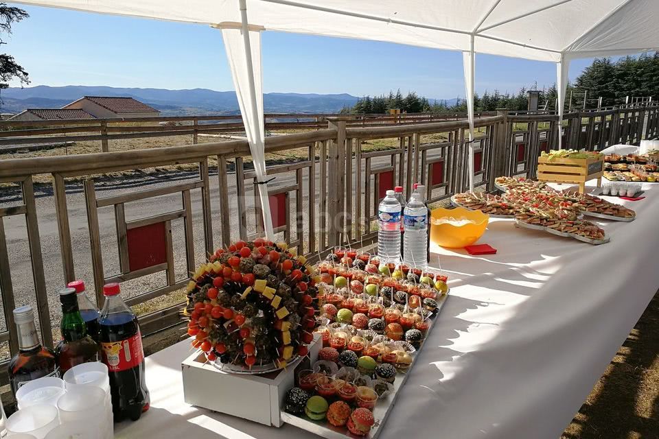 Vin d'honneur avec vue sur les monts d'Ardèche
