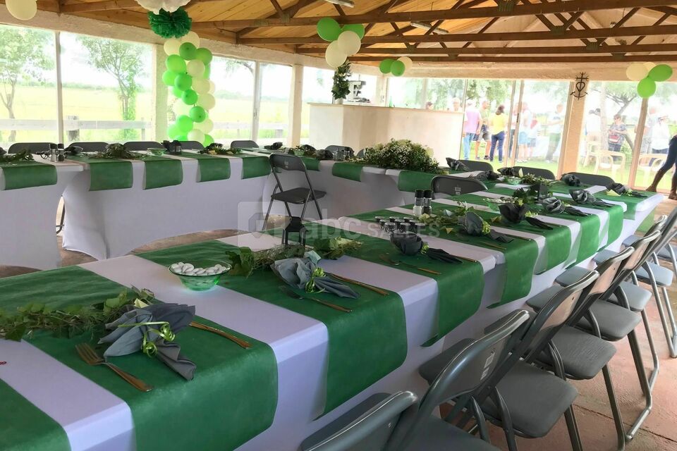 Mariage vert et blanc