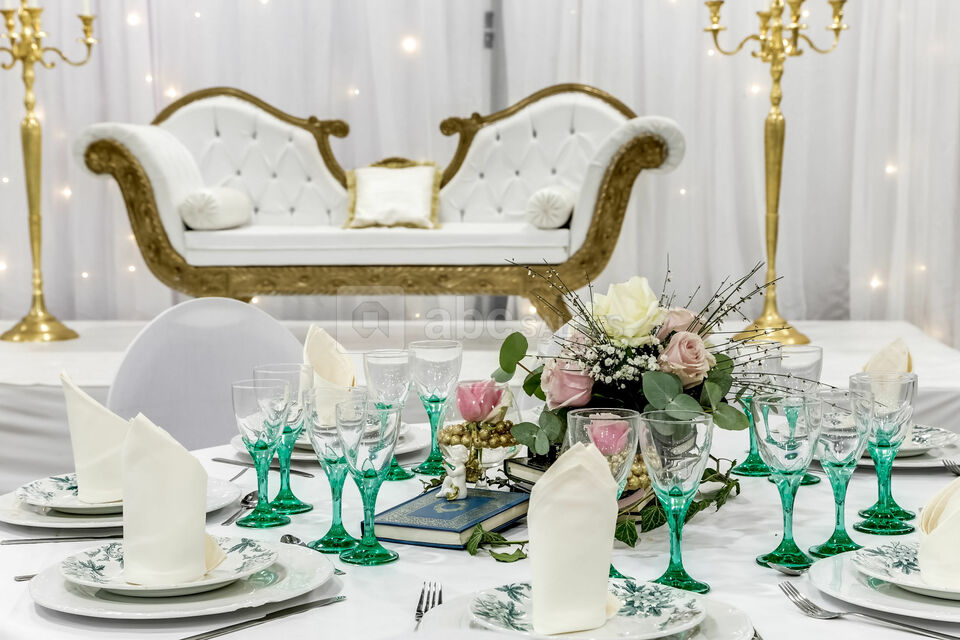 Décoration de la table d'honneur