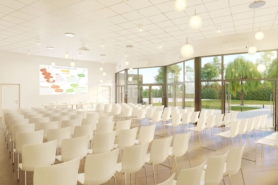 Salle de réunion disposition en conférence