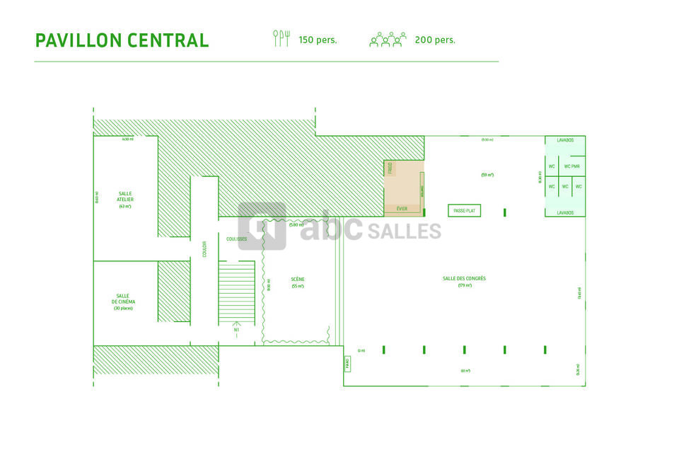 Plan Salle des congrès [Pavillon central]