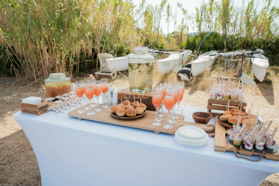 Buffet vin d'honneur mariage bord de mer