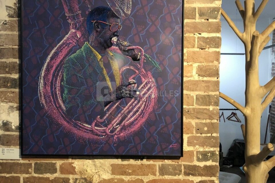 Oeuvre de Evans Mbugua lors de l'exposition Afrofunk