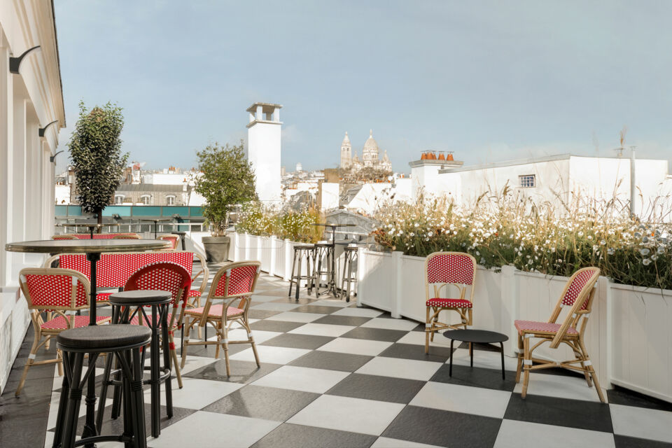 Terrasse avec vue Sacré Cœur