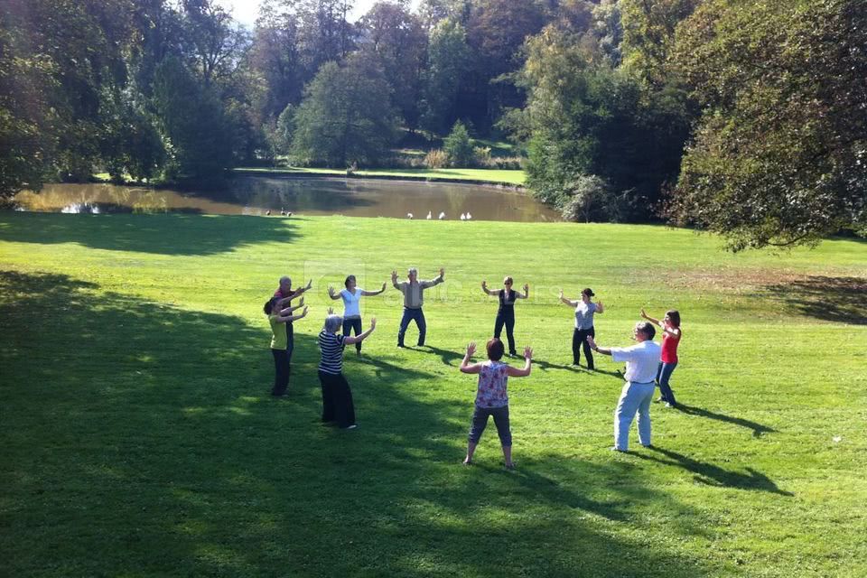 Work-out du dans le parc