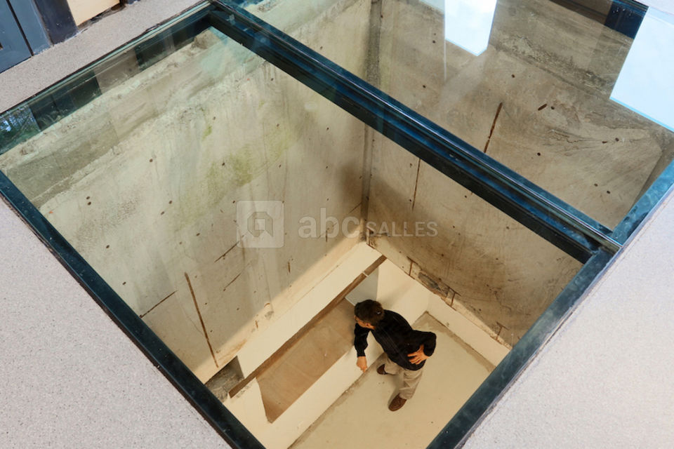 Salle - puit de lumière blockhaus