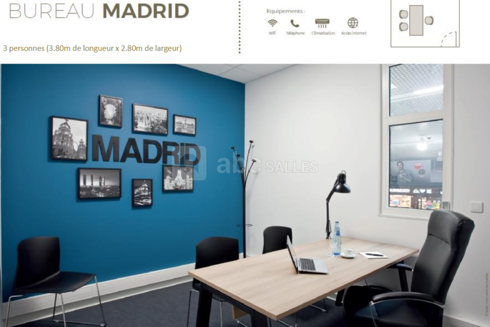 Salle Madrid - 2-3 personnes
