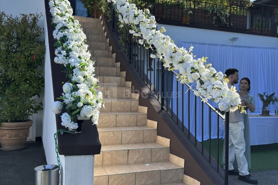 Décoration florale escaliers