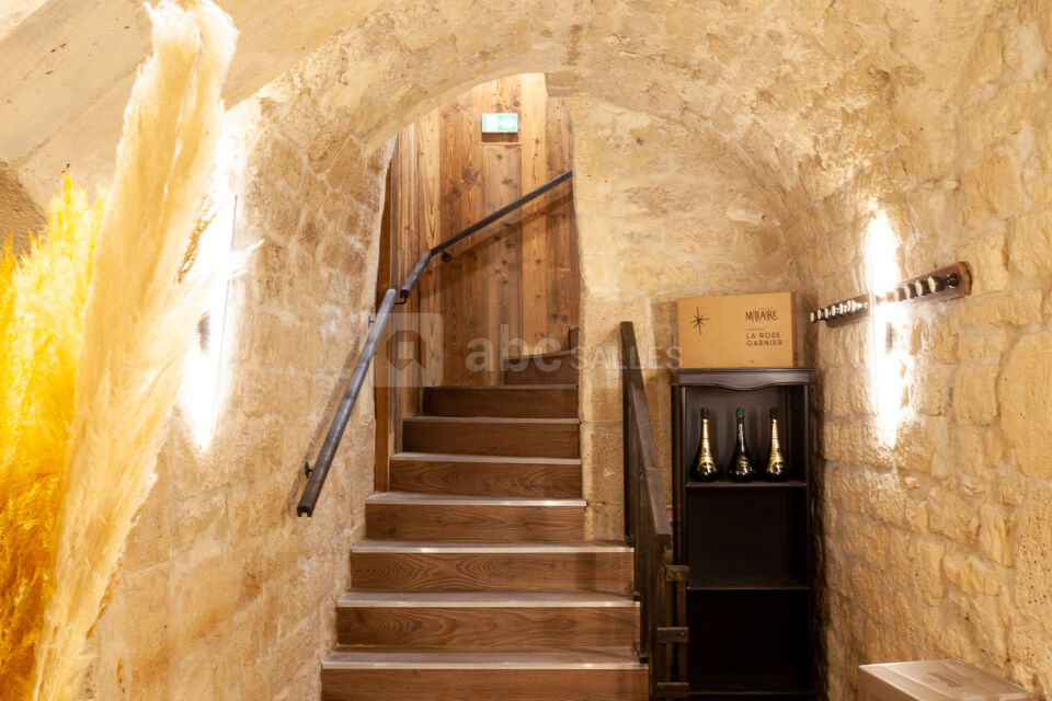 Salon principal escalier + cave coutée